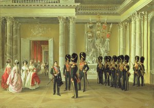 The Heraldic Hall in the Winter Palace, St Petersburg, 1838