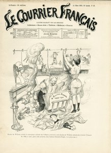 Illustration for the Cover of Le Courrier francais by Adolphe Leon Willette