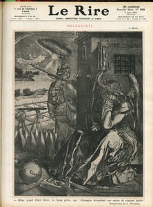 Helas, great Albert Durer, you had predicted that Germany would become a country of dark brutes! - Melancholia - War, Germany Prussia - Durer by Adolphe Leon Willette