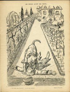 Illustration in Le Rire - Those who have dogs - Architecture Urbanism, Animals - Dog, Pit Bull by Adolphe Leon Willette