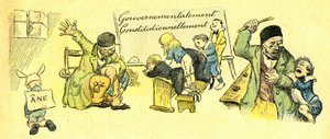 Rough Life of Schoolmen at the Saint Boniface Institution in Paris in 1867 by Adolphe Leon Willette