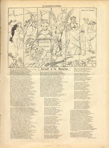 The Courier Francais, Satirical in B & W by Adolphe Leon Willette