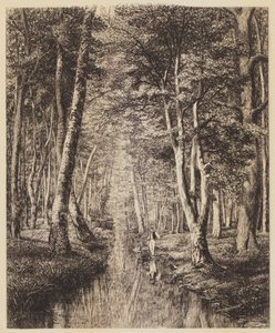 River in the Woods by Adolphe Martial Potemont