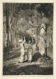 Twig Gathers by Adolphe Martial Potemont