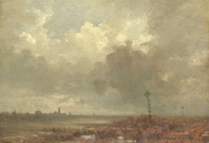 River View at Evening by Adolphe Mouilleron