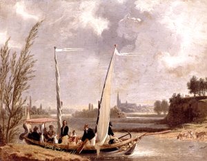 Louis-Philippe and His Family in a Boat at Neuilly