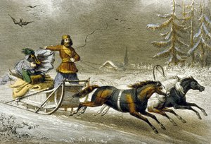 A Sled in the Snow, Russia