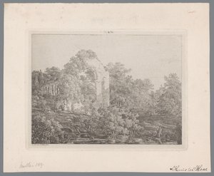 View of the Ruins of Castle de Haar by Adriaan Jacob Willem van Dielen