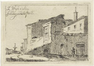 View of an Italian City or Village by Adriaan Schregardus