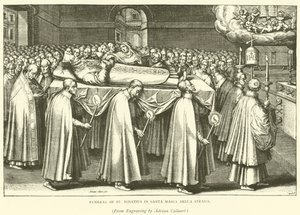 Funeral of St Ignatius in Santa Maria Della Strada by Adriaen (after) Collaert