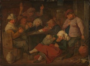Poor Folk Drinking in a Tavern