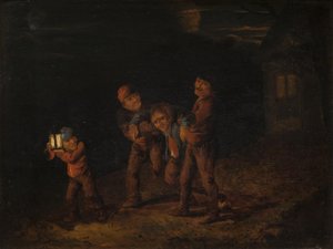 Seeing the Drunkard Home by Adriaen Brouwer