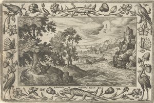 Apostle John on Patmos (Landscapes with Biblical, Mythological Scenes and Hunting Scenes)