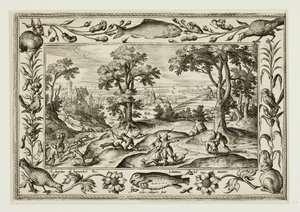 Hare Hunt, from Landscapes with Old and New Testament Scenes and Hunting Scenes