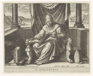 Church Father Augustine (The Four Church Fathers) by Adriaen Collaert