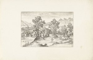 Landscape with Walkers by Adriaen Collaert