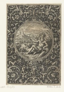 Medallion with a River God (Medallions with Figures from the Judgment of Paris) by Adriaen Collaert