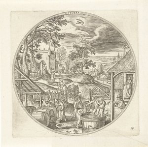 October (The Twelve Months) by Adriaen Collaert