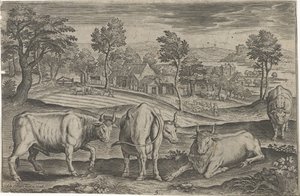 Cattle (Four-Legged Animals) by Adriaen Collaert