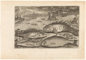 Four Fish on the Beach