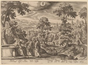 Christ and the Woman of Samaria by Adriaen Collaert after Hans Bol