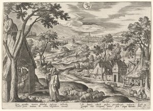 The Good Shepherd by Adriaen Collaert after Hans Bol