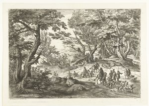 Landscape with Hunting Party