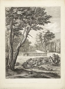 Landscape with Two Men by a Fountain