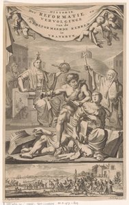 French Reformed Church Attacked by Man with Whip by Adriaen Haelwegh