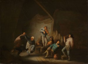 Dancing Couple by Adriaen Jansz. van Ostade