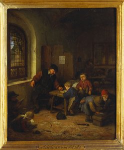 Interior of a Schoolroom by Adriaen Jansz. van Ostade