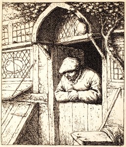 Man Leaning on His Door, c.1672