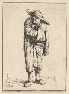 Peasant Wrapped in his Cloak by Adriaen Jansz. van Ostade