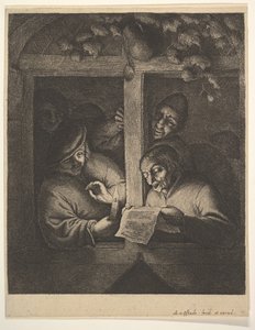 Singers at the Window by Adriaen Jansz. van Ostade