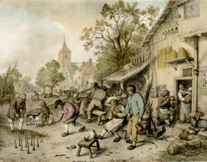 The Bowlers by Adriaen Jansz. van Ostade