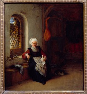 The woman has the letter by Adriaen Jansz. van Ostade