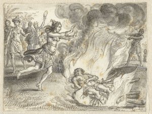 Cremation as Practised by People in a Far-off Land by Adriaen Pietersz van de Venne
