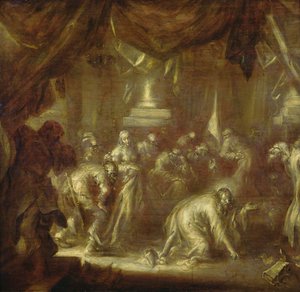 Jesus and the Adulteress by Adriaen Pietersz van de Venne