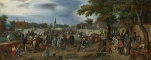 Princes Maurice and Frederick Henry at the Valkenburg Horse Fair by Adriaen Pietersz van de Venne