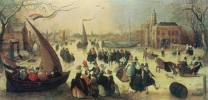 Skating Party by Adriaen Pietersz van de Venne