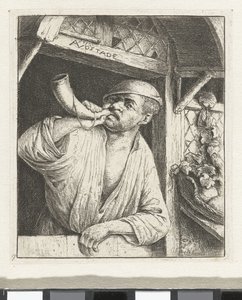 Baker Blowing a Horn by Adriaen van Ostade