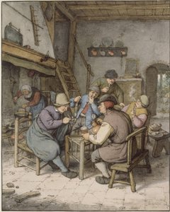 Five Peasants in Conversation by Adriaen van Ostade
