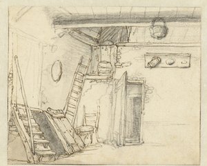Corner of the Interior of a Barn by Adriaen van Ostade