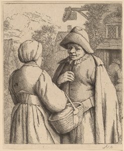 Man and Woman Conversing by Adriaen van Ostade
