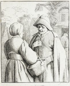 Man and Woman Conversing by Adriaen van Ostade