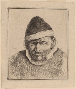 Peasant Wearing a Pointed Cap by Adriaen van Ostade