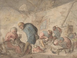 Peasants Drinking, (detail)