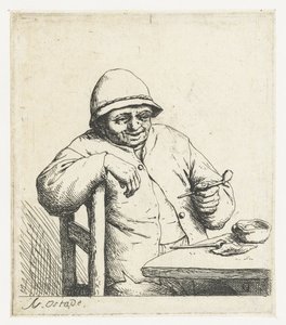 Smoking Farmer with Arm Over a Chair Back (The Laughing Smoker) by Adriaen van Ostade
