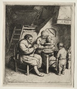Saying Grace by Adriaen van Ostade
