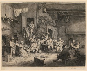 Dance in the Tavern by Adriaen van Ostade